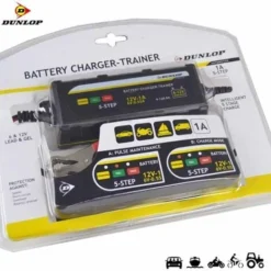 Caricabatterie Mantenitore Batteria Auto Moto Portatile + Cavetti 6V 12V Dunlop -TopAuto Ricambi Italia 11300837 3