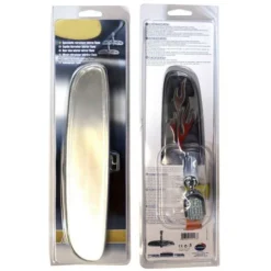 Specchietto Interno Retrovisore Flame In Metallo Con Decorazione Fiamma Rosso