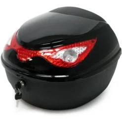Top Case 22L Color Nero Bauletto Portaoggetti Per Scooter Moto Quad Bauletto Portacasco -TopAuto Ricambi Italia 13761535 2