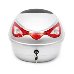 Top Case 22L Color Argento Bauletto Portaoggetti Per Scooter Moto Quad Bauletto Portacasco -TopAuto Ricambi Italia 13761537 3