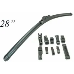 Spazzola Tergicristallo 28'' Universale 10 Adattatori Auto Aereo Flat 700mm