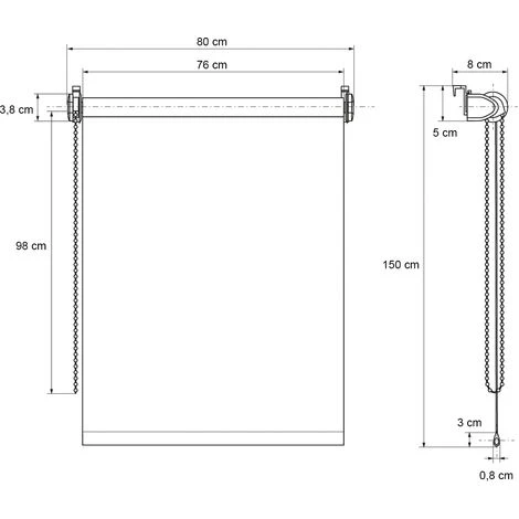 ECD Germany Tenda A Rullo Oscurante - 80 X 150 Cm - Blu Con Stelle - KlemmFix - Senza Foratura - Per Protezione Solare E Privacy - Con Materiale Di Montaggio - Persiana Avvolgibile Tapparella Finestre 2 ECD Germany Tenda A Rullo Oscurante - 80 X 150 Cm - Blu Con Stelle - KlemmFix - Senza Foratura - Per Protezione Solare E Privacy - Con Materiale Di Montaggio - Persiana Avvolgibile Tapparella Finestre - immagine 2