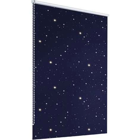 ECD Germany Tenda A Rullo Oscurante - 80 X 150 Cm - Blu Con Stelle - KlemmFix - Senza Foratura - Per Protezione Solare E Privacy - Con Materiale Di Montaggio - Persiana Avvolgibile Tapparella Finestre 3 ECD Germany Tenda A Rullo Oscurante - 80 X 150 Cm - Blu Con Stelle - KlemmFix - Senza Foratura - Per Protezione Solare E Privacy - Con Materiale Di Montaggio - Persiana Avvolgibile Tapparella Finestre - immagine 3