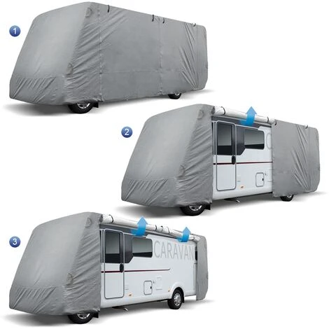 Telo Copricamper Roulotte Copertura Caravan Completa Traspirante 610x235x275 Cm 4 Telo Copricamper Roulotte Copertura Caravan Completa Traspirante 610x235x275 Cm - immagine 4