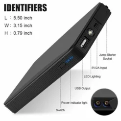 Avviatore Di Emergenza Auto Batteria Booster Starter Power Bank Portatile Nero 9 Avviatore Di Emergenza Auto Batteria Booster Starter Power Bank Portatile Nero -TopAuto Ricambi Italia 16824678 5
