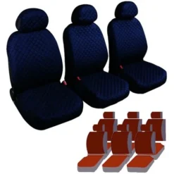 SET COPRISEDILI COMPATIBILI PER AUTO MULTIPLA 6 POSTI MADE IN ITALY FODERE IN POLICOTONE TRAPUNTATO GRIGIO