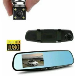 SPECCHIETTO CON MONITOR DVR RETROMARCIA 2 TELECAMERE RETROVISORE 4 LED AUTO SUV -TopAuto Ricambi Italia 23231763 3