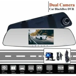 SPECCHIETTO CON MONITOR DVR RETROMARCIA 2 TELECAMERE RETROVISORE 4 LED AUTO SUV -TopAuto Ricambi Italia 23231763 4