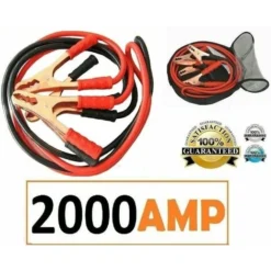 CAVI AVVIAMENTO BATTERIA PER AUTO CAMPER MOTO 2000 AMP COLLEGAMENTO EMERGENZA