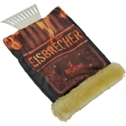 NIGRIN Eisbrecher Plastica Grattaghiaccio Con Guanto Di Protezione (L X L X A) 3 X 16.5 X 30 Cm Automobile Nero, Marron