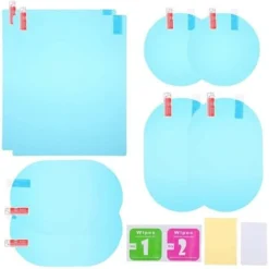 SOEKAVIA Pellicola Protettiva Per Specchietto Retrovisore Auto Da 8 Pezzi - Pellicole Antipioggia Con Rivestimento Nanometrico Pellicola Antiappannamento Antiappannamento HD Trasparente, Anti-pioggia