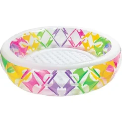 Piscina Gonfiabile Per Bambini Multicolore In PVC Fondo Confortevole Intex