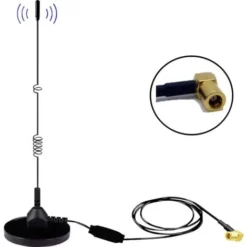 Albrecht MAG31 DAB+ Magnetfußantenne + Verstärker Band III, 3m Kabel + SMB-Stecker Antenna DAB Con Piedistallo Magnetic