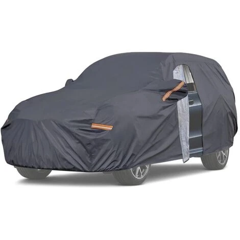 TELO AUTO SUV COPRIAUTO FELPATO IMPERMEABILE ZIP E RIFRANGENTI PER KAMIQ M:430x178x145cm 2 TELO AUTO SUV COPRIAUTO FELPATO IMPERMEABILE ZIP E RIFRANGENTI PER KAMIQ M:430x178x145cm - immagine 2