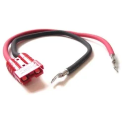 Cavo Alimentazione Batteria Con Spina Anderson SB50 Rossa E Occhielli M8 L 50 Cm