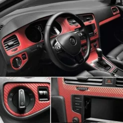 Kueatily Adesivo In Vinile Per Auto, Pellicola In Fibra Di Carbonio Adesivo In Vinile In Fibra Di Carbonio Pellicola Solare Per Auto (rosso-152 Cm 30 Cm) -TopAuto Ricambi Italia 47437423 4