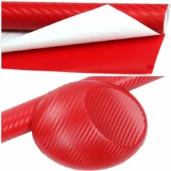 Kueatily Adesivo In Vinile Per Auto, Pellicola In Fibra Di Carbonio Adesivo In Vinile In Fibra Di Carbonio Pellicola Solare Per Auto (rosso-152 Cm 30 Cm) -TopAuto Ricambi Italia 47437423 5