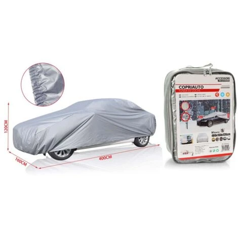 Telo Copriauto Da Esterno Per Berline Misura S 400X160X120cm Impermeabile Antigraffio Resistente 2 Telo Copriauto Da Esterno Per Berline Misura S 400X160X120cm Impermeabile Antigraffio Resistente - immagine 2