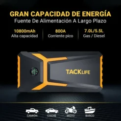 TACKLIFE T8 Batteria Di Avviamento Per Auto Gialla, Avviamento Per Auto Portatile 12V 18000mAh -TopAuto Ricambi Italia 51233542 5