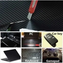 Adesivo In Fibra Di Carbonio 6D - Impermeabile, Senza Bolle, Adatto Per L'aspetto E L'interno Di Motociclette, Computer, Auto - 150 X 30 Cm -TopAuto Ricambi Italia 52008728 3