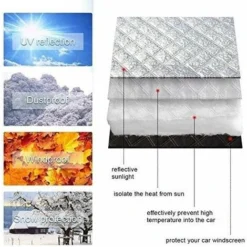 3 In 1 Copriauto Per Parabrezza, Impermeabile Telo Parabrezza Copriparabrezza Anti-Neve Anti-UV Anti-Gelo Anti-Ghiaccio 183cm X 116cm -TopAuto Ricambi Italia 52014629 4