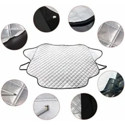 3 In 1 Copriauto Per Parabrezza, Impermeabile Telo Parabrezza Copriparabrezza Anti-Neve Anti-UV Anti-Gelo Anti-Ghiaccio 183cm X 116cm -TopAuto Ricambi Italia 52014629 5