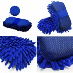 LangRay 2x Spugna Per Lavaggio Auto In Microfibra In Ciniglia Guanto Per Lavaggio Auto In Microfibra In Ciniglia Spugna Per Lavaggio Auto Spazzola Per Lavaggio Con Cinturino Integrato Spugna Per Lavag -TopAuto Ricambi Italia 52016123 5