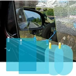 Pellicola Protettiva Anti-Appannamento Per Parabrezza Auto, 4 Pezzi (200 X 175 Mm, 95 X 135 Mm) PVC -TopAuto Ricambi Italia 53418782 2