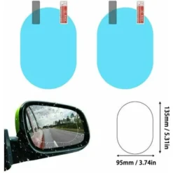 Pellicola Protettiva Anti-Appannamento Per Parabrezza Auto, 4 Pezzi (200 X 175 Mm, 95 X 135 Mm) PVC -TopAuto Ricambi Italia 53418782 5