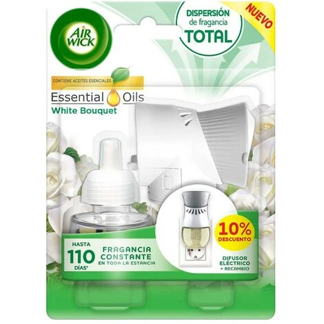 Diffusore Elettrico Per Ambienti Con Ricambio Essential Oils Air Wick White Bouquet (19 Ml) 1 Diffusore Elettrico Per Ambienti Con Ricambio Essential Oils Air Wick White Bouquet (19 Ml)