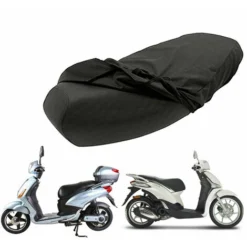 COPRISELLA PER MOTO SCOOTER NERO IN NYLON IMPERMEABILE OXFORD 75CM X 120CM