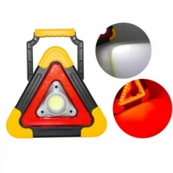 TRIANGOLO PER EMERGENZA STRADALE A LED RICARICA SOLARE USB SOCCORSO AUTO MOTO