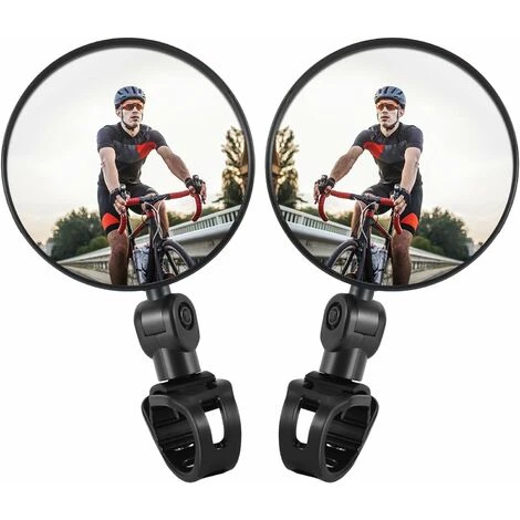2 Pezzi Specchio Bici, Specchietto Retrovisore Per Bicicletta Convesso, Specchietto Retrovisore Da Manubrio Regolabile A 360° Universale Per Mountain Road Bike 1 2 Pezzi Specchio Bici, Specchietto Retrovisore Per Bicicletta Convesso, Specchietto Retrovisore Da Manubrio Regolabile A 360° Universale Per Mountain Road Bike