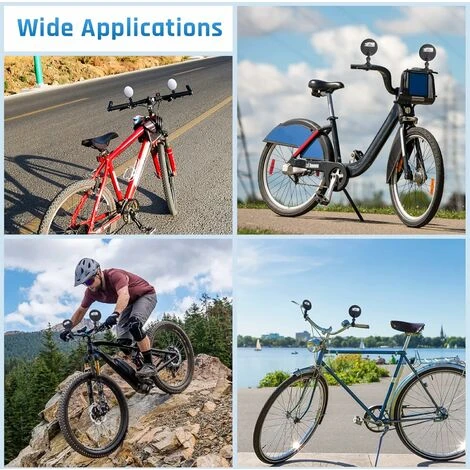 2 Pezzi Specchio Bici, Specchietto Retrovisore Per Bicicletta Convesso, Specchietto Retrovisore Da Manubrio Regolabile A 360° Universale Per Mountain Road Bike 2 2 Pezzi Specchio Bici, Specchietto Retrovisore Per Bicicletta Convesso, Specchietto Retrovisore Da Manubrio Regolabile A 360° Universale Per Mountain Road Bike - immagine 2