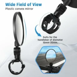 2 Pezzi Specchio Bici, Specchietto Retrovisore Per Bicicletta Convesso, Specchietto Retrovisore Da Manubrio Regolabile A 360° Universale Per Mountain Road Bike 7 2 Pezzi Specchio Bici, Specchietto Retrovisore Per Bicicletta Convesso, Specchietto Retrovisore Da Manubrio Regolabile A 360° Universale Per Mountain Road Bike -TopAuto Ricambi Italia 55358362 3