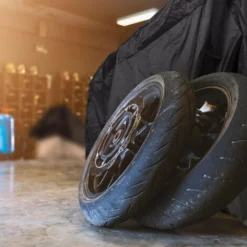 Relaxdays Telo Coprimoto Da Esterno Di Misura XXXL, Copri Moto E Scooter Impermeabile, Esterni E Interni, Nero Argento -TopAuto Ricambi Italia 56363722 5