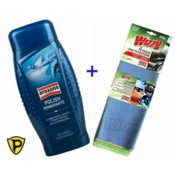 Polish Rinnovante Per Carrozzeria Auto, Lucidatura E Finissaggio AREXONS 500 Ml + 4 Panni Wizzy