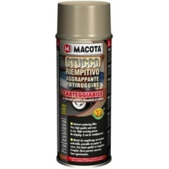 MACOTA Stucco Riempitivo Spray Carrozzeria Fondo Carteggiabile Aggrappante – 400ml – Col. BEIGE