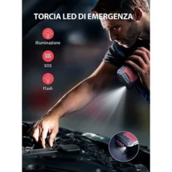 YABER Avviatore Batteria Auto, 1000A Booster Avviamento Auto Portatile Avviatore Emergenza Per Auto/Moto Impermeabile IP66 7 YABER Avviatore Batteria Auto, 1000A Booster Avviamento Auto Portatile Avviatore Emergenza Per Auto/Moto Impermeabile IP66 -TopAuto Ricambi Italia 63921492 3