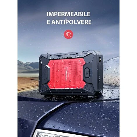 YABER Avviatore Batteria Auto, 1000A Booster Avviamento Auto Portatile Avviatore Emergenza Per Auto/Moto Impermeabile IP66 5 YABER Avviatore Batteria Auto, 1000A Booster Avviamento Auto Portatile Avviatore Emergenza Per Auto/Moto Impermeabile IP66 - immagine 5