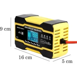 Avviatore Batteria Auto 12-24V 5-10A Caricatore Intelligente Portatile LCD -TopAuto Ricambi Italia 66407122 5