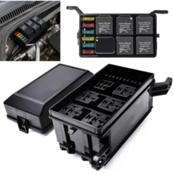 Relè Universale A 6 Vie Per Auto Marine A 6 Vie A 6 Slot ATO/ATC Scatola Portafusibili Per Lama Supporto Per Assicurazione Auto Lama Per Circuito Automobilistico