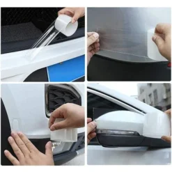 Kueatily 5 Cm X 10 M Pellicola Trasparente Autoadesiva Protezione Bordo Auto Pellicola Protettiva Trasparente Universale -TopAuto Ricambi Italia 68345863 4