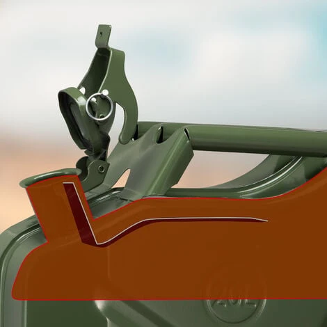 Monzana Set 3x Tanica Per Benzina 20 L Staffa Di Sicurezza Certificazione-UN Metallo Diesel Carburante Bidone Contenitore 5 Monzana Set 3x Tanica Per Benzina 20 L Staffa Di Sicurezza Certificazione-UN Metallo Diesel Carburante Bidone Contenitore - immagine 5