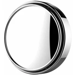 GroupM ENG Coppia Specchietti Retrovisori Per Auto Piccoli Rotondi Regolabili A 360 Gradi (argento)