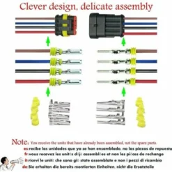 Set GroupM IT5 (4 Fori Con Set Maschio E Femmina) Cablaggio Connettore Per Auto Impermeabile Collegabile Da 15 Cm -TopAuto Ricambi Italia 69492282 2
