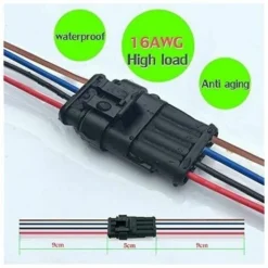 Set GroupM IT5 (4 Fori Con Set Maschio E Femmina) Cablaggio Connettore Per Auto Impermeabile Collegabile Da 15 Cm -TopAuto Ricambi Italia 69492282 3