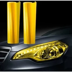 30 Cm X 200 Cm Illuminazione Per Auto Pellicola In Vinile Colorato Di Giallo Per Fanale Posteriore Fanale Posteriore Fendinebbia Coperchio Protettivo Adesivo Luce Per Auto Cambia Colore