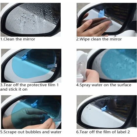 Pellicola Per Specchietti Retrovisori, 2 Pezzi Pellicola Protettiva Per Specchietti Retrovisori Per Auto Pellicola Per Specchietti Retrovisori Per Auto Rotonda Per Auto Camion Van Moto Antipioggia Ant 5 Pellicola Per Specchietti Retrovisori, 2 Pezzi Pellicola Protettiva Per Specchietti Retrovisori Per Auto Pellicola Per Specchietti Retrovisori Per Auto Rotonda Per Auto Camion Van Moto Antipioggia Ant - immagine 5