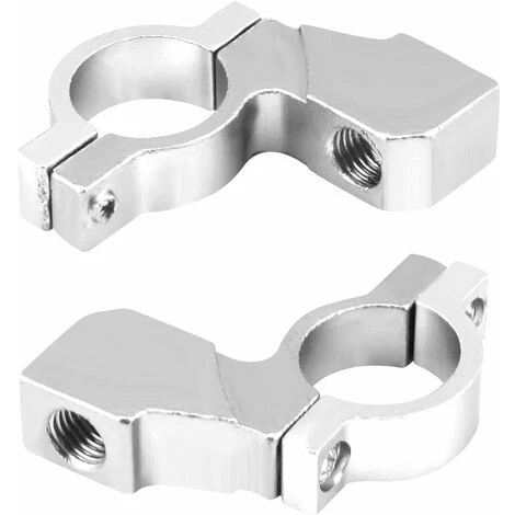 MINKUROW Staffa Di Montaggio Staffa, Adattatore Base Specchio Staffa Specchio Moto Universale 7/8"Lega Di Alluminio(Argento) 5 MINKUROW Staffa Di Montaggio Staffa, Adattatore Base Specchio Staffa Specchio Moto Universale 7/8"Lega Di Alluminio(Argento) - immagine 5